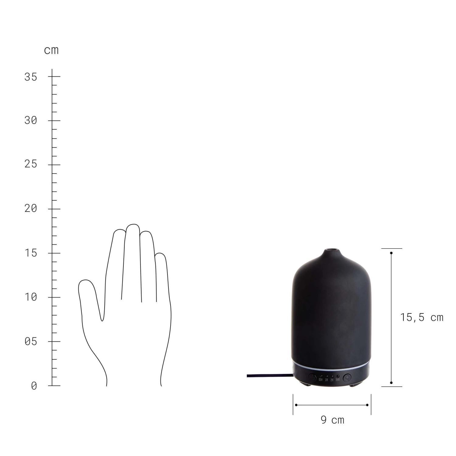 Aroma Diffuser Höhe 16cm CLOUD NINE In Schwarz 6 Aroma Diffuser Höhe 16cm CLOUD NINE In Schwarz – Bild 4