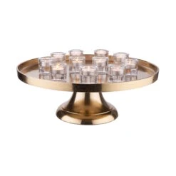 Deko-Teller Mit Fuß Ø50cm BANQUET In Gold -Einrichtungsgeschäft butlers deko teller mit fuss o50cm banquet in gold 4