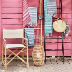 Hamamtuch L 170 X B 90cm SURFSIDE In Türkis -Einrichtungsgeschäft butlers hamamtuch l 170 x b 90cm surfside in turkis 5