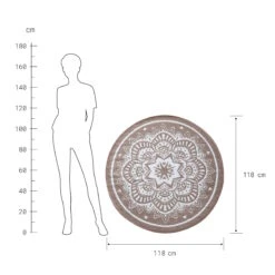 In- & Outdoor-Teppich Flora Ø118cm COLOUR CLASH In Natur-Weiß 12 In- & Outdoor-Teppich Flora Ø118cm COLOUR CLASH In Natur-Weiß -Einrichtungsgeschäft butlers in and outdoor teppich flora o118cm colour clash in natur weiss 3