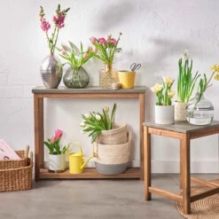 Konsole Mit Zementplatte CONCRETE In Natur-Grau -Einrichtungsgeschäft butlers konsole mit zementplatte concrete in natur grau 7