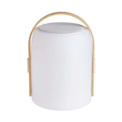 LED Leuchte Mit Bluetooth® Und Farbwechsel SOUND LOUNGE In Weiß-Hellbraun -Einrichtungsgeschäft butlers led leuchte mit bluetooth r und farbwechsel sound lounge in weiss hellbraun 11