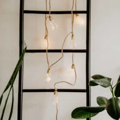 LED-Lichterkette 10 Lichter Mit Naturseil & USB-Batteriefach BULB LIGHTS In Natur -Einrichtungsgeschäft butlers led lichterkette 10 lichter mit naturseil and usb batteriefach bulb lights in natur 7