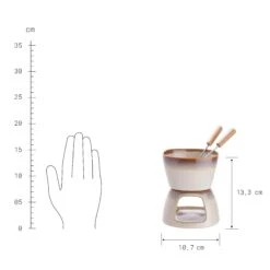 Mini-Fondue Mit 2 Gabeln AU CHOCOLAT In Beige -Einrichtungsgeschäft butlers mini fondue mit 2 gabeln au chocolat in beige 2