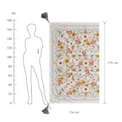 Picknickdecke L 175 X B 154cm BETWEEN FLOWERS In Creme -Einrichtungsgeschäft butlers picknickdecke l 175 x b 154cm between flowers in creme 3