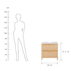 Waschbeckenunterschrank Mit Schublade WHITE SANDS In Natur-Weiß -Einrichtungsgeschäft butlers waschbeckenunterschrank mit schublade white sands in natur weiss 3