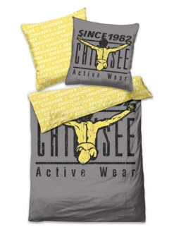 Chiemsee Renforcé-Bettwäsche-Set "Acapulco" In Grau/ Gelb -Einrichtungsgeschäft chiemsee renforce bettwasche set acapulco in grau gelb 2