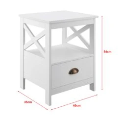 Beistelltisch Larsmo In Weiß (H)54cm (B)40cm (T)35cm -Einrichtungsgeschäft en casa beistelltisch larsmo in weiss h 54cm b 40cm t 35cm 2
