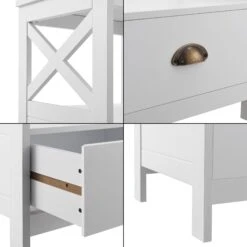 Beistelltisch Larsmo In Weiß (H)54cm (B)40cm (T)35cm -Einrichtungsgeschäft en casa beistelltisch larsmo in weiss h 54cm b 40cm t 35cm 6