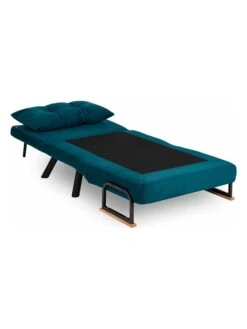 Schlafsessel "Sando" In Petrol - (B)60 X (H)78 X (T)78 Cm -Einrichtungsgeschäft evila schlafsessel sando in petrol b 60 x h 78 x t 78 cm 3