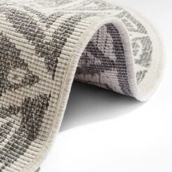 In- Und Outdoor Wendeteppich Rund Lilja Grau -Einrichtungsgeschäft freundin home collection in und outdoor wendeteppich rund lilja grau 2