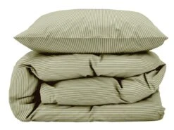 Bettwäsche Classic Stripe 135x200cm In Olive -Einrichtungsgeschäft sodahl bettwasche classic stripe 135x200cm in olive 3